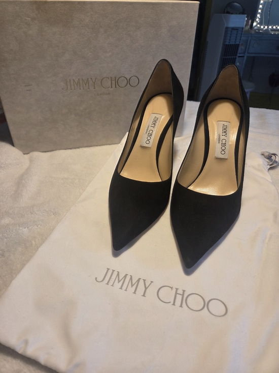 Jimmy Choo Shoes - Jimmy Choo Black Pointed Toe Pump - Elegant Women's Heel